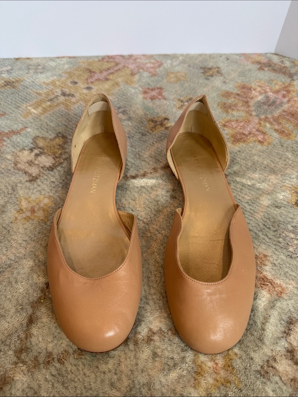 Stuart Weitzman Tan Leather Flats